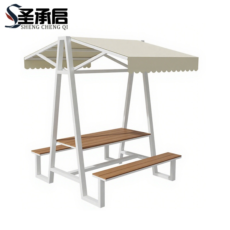 圣承启 连体桌椅 长140cm 套高清大图