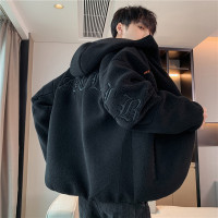 2022新款秋冬季宽松潮流上衣开衫外套潮牌棉服加绒加厚冬装棉衣