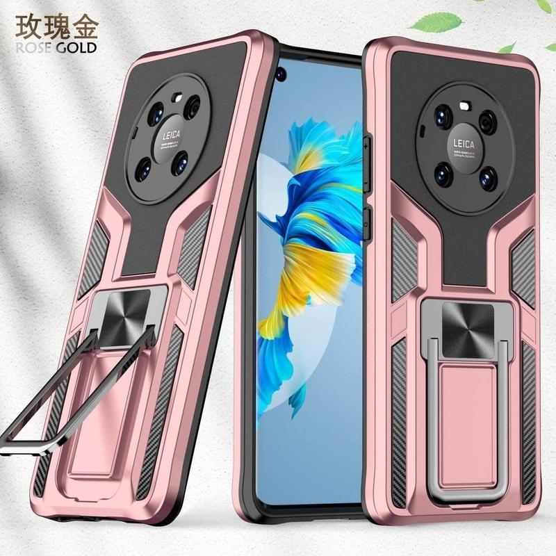 40新一代创意铠甲将军级防摔手机套超级支架保护套玫瑰金华为mate40