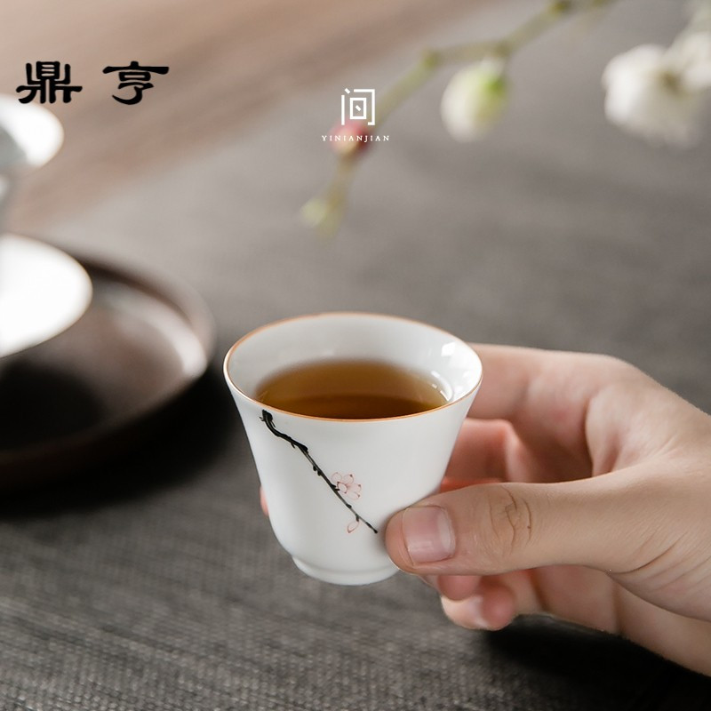 鼎亨整套功夫茶具陶瓷手绘家用盖碗茶杯茶具套装釉下彩白瓷礼品礼