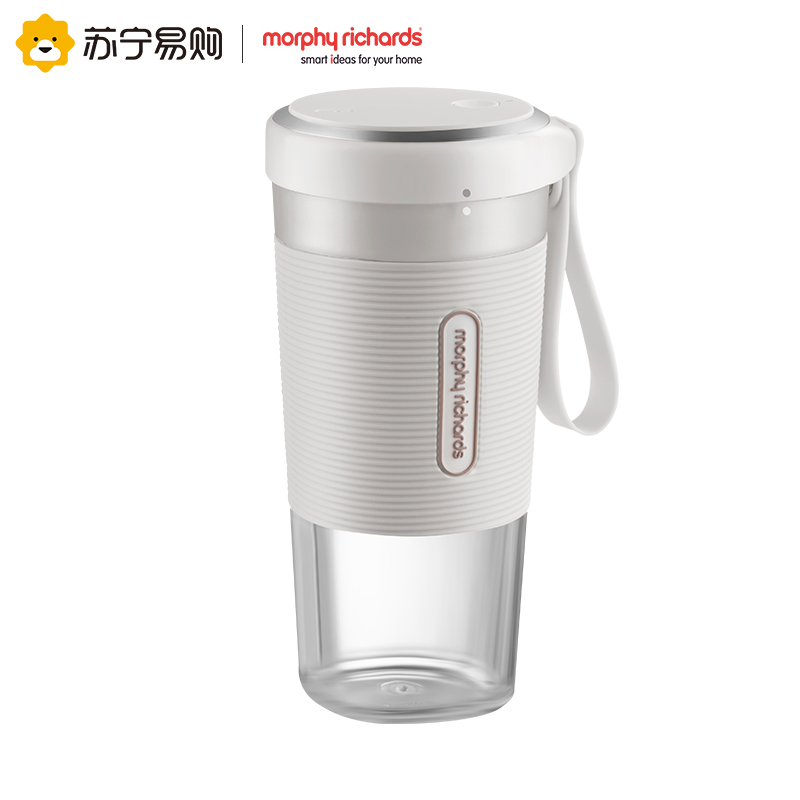 摩飞电器（Morphyrichards）榨汁机便携式充电按键小型迷你电动果汁机榨汁杯椰奶白MR9600300ML