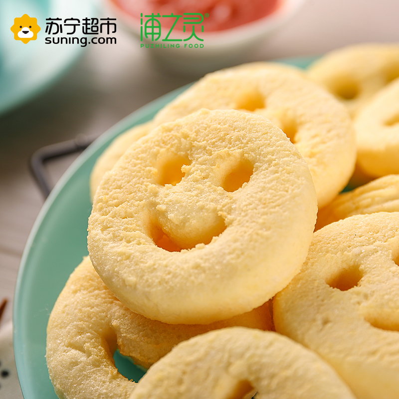 浦之灵 冷冻蔬菜 原味笑脸薯饼 1000g/袋 量贩装 儿童可爱薯饼