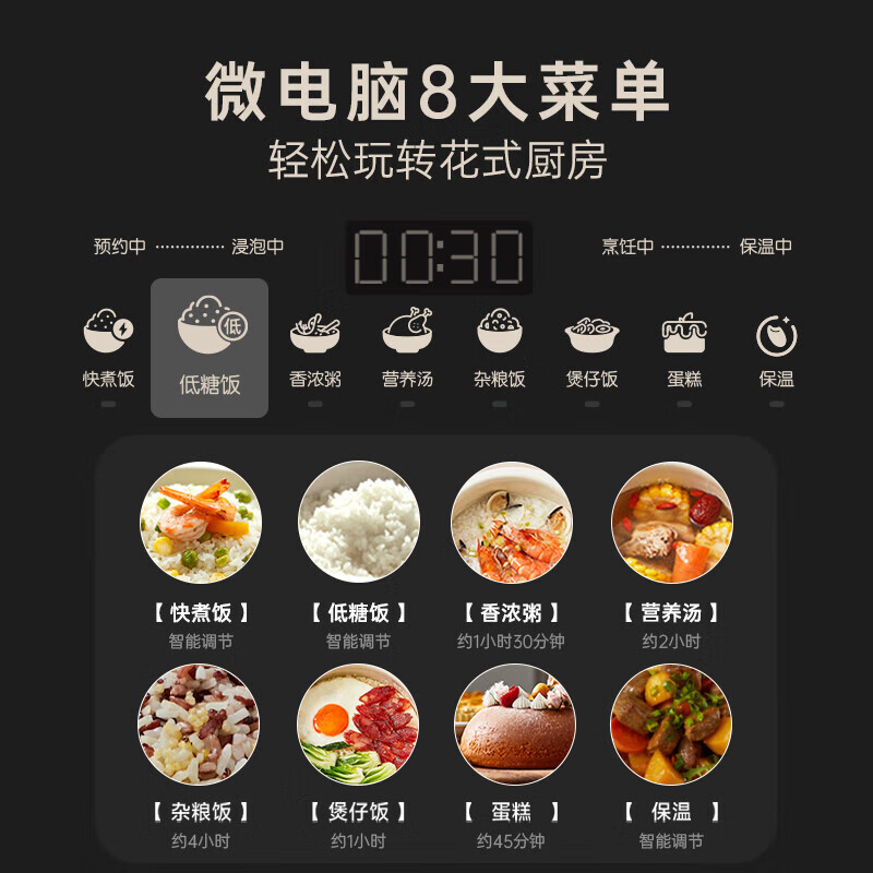 小熊(Bear) DFB-J40Q5-P01 电饭煲 (计价单位:台) 灰色高清大图