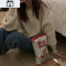 SUNTEK韩版chic宽松慵懒风火龙果红色套头圆领毛衣女冬外穿泡泡袖针织衫毛衣