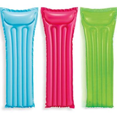 实色浮排-玫红 水上充气浮排儿童成人加厚浮床动物坐骑游泳圈加厚漂浮气垫充气床