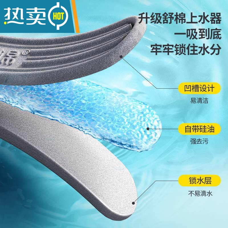 敬平擦窗器刮玻璃器擦窗户家用高层刮水伸缩杆清洁工具保洁家政专用 1.25m伸缩|集水刮刀|清洁棉头1个擦玻璃器高清大图