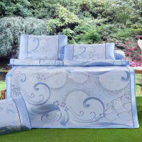 水星家纺 sxjf防水冰丝席三件套软凉席夏季可水洗夏天床上用品1.8m