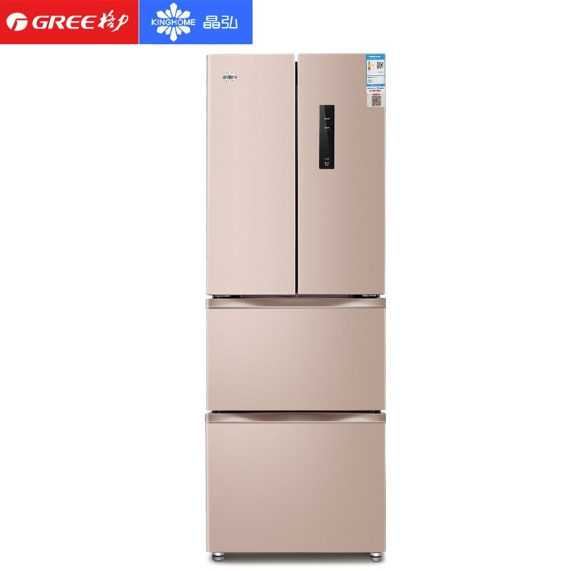 格力(GREE) KINGHOME晶弘303升变频风冷多门冰箱BCD303WIPQCL 玫瑰金 静音节能电冰箱