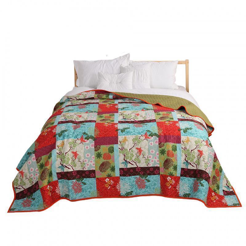 家柏饰(CORATED)家纺夏凉被子欧美床上用品全棉绗缝空调被橘色塔尼夏被