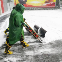 尔迈 轮式手推雪铲铲雪工具除雪设备推雪板神器扫雪车机器74*33CM
