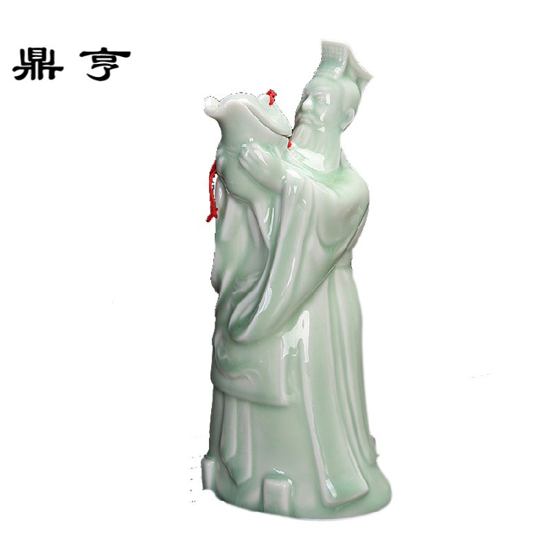 鼎亨爵杯陶瓷酒具套装 青瓷分酒器烈酒复古代酒樽中式小酒杯
