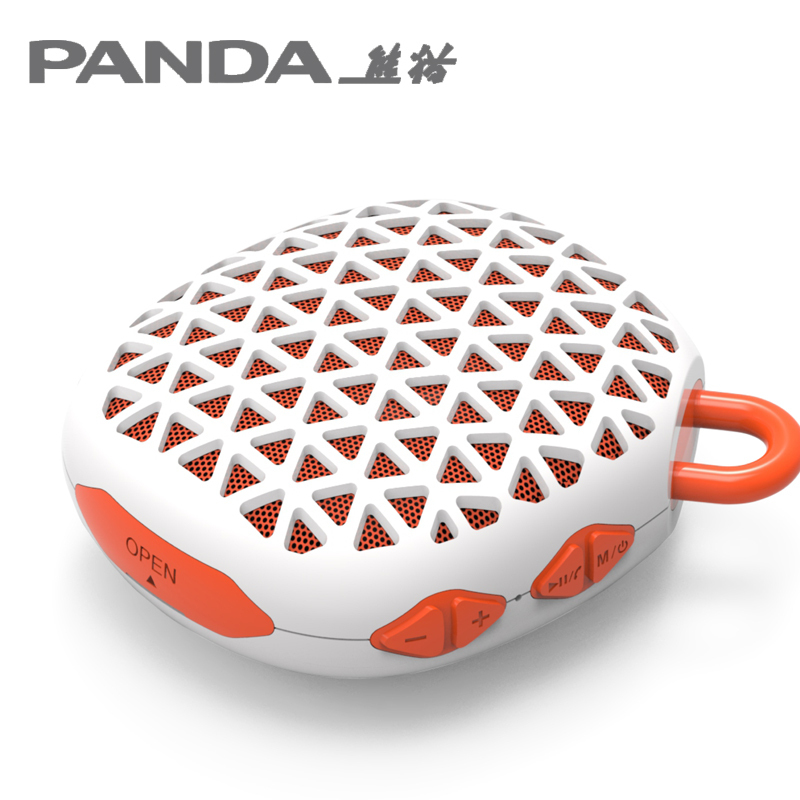 熊猫(PANDA) BA-285蓝牙音箱户外重低音炮手机音响充电便携式无线蓝牙音箱 白橙色