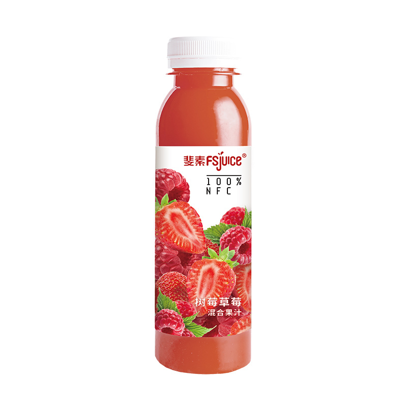 斐素100%树莓草莓苹果混合果蔬汁310ML/瓶
