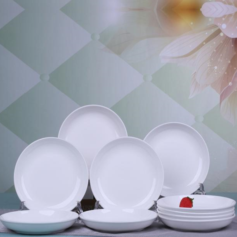 顺胜中8寸深盘家用大号盘子陶瓷盘子100个起订