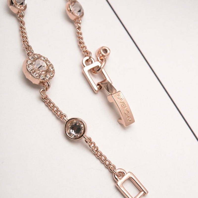 Givenchy/纪梵希 清新系列闪耀 施华洛世奇人造水晶玫瑰金色女士手链