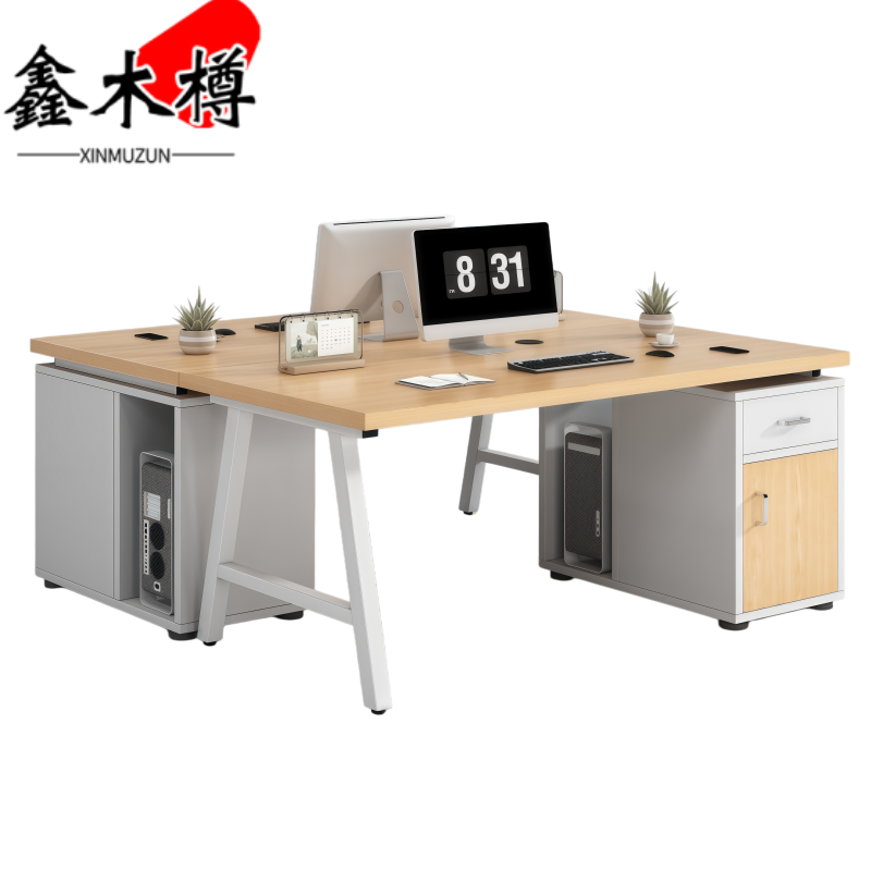 鑫木樽电脑桌双人位张高清大图