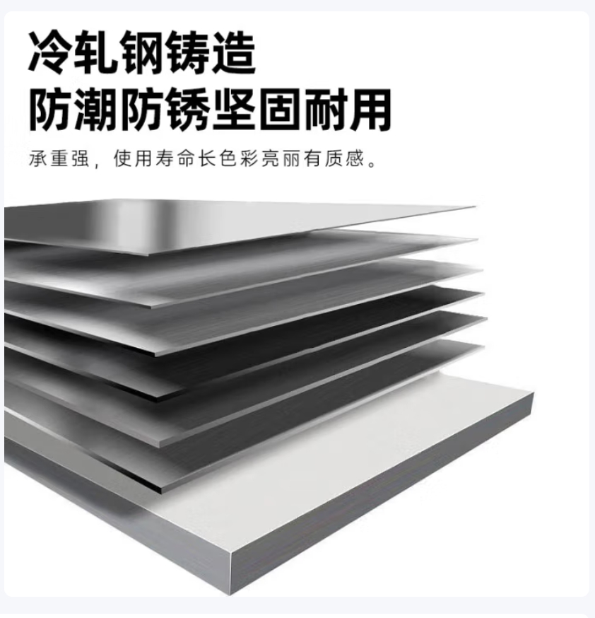 办公室活动柜钢制带锁桌下移动储物柜子三抽收纳矮柜圆弧蓝色面板高清大图