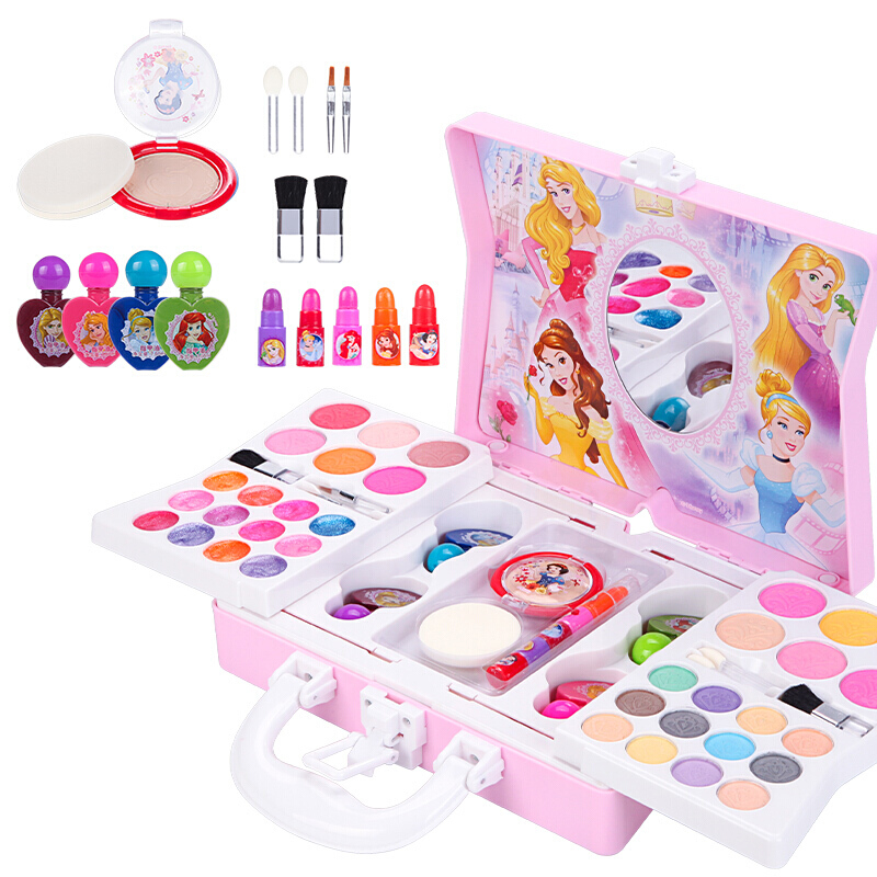 迪士尼儿童化妆品套装组合女孩彩妆套装粉底全套白雪公主化妆盒小女孩