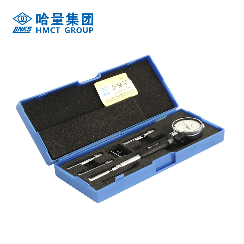 哈量连环内径百分表量表测缸规量缸表护桥式18-35_0-10_0.01mm 1级