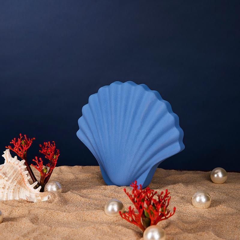 美帮汇 | 北欧贝壳陶瓷花器客厅玄关客厅桌面装饰品摆件