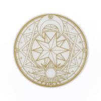 魔法阵手帐切割垫板 A4橡皮章雕美工手作高颜值黑金桌面保护软垫 18cm圆形金色