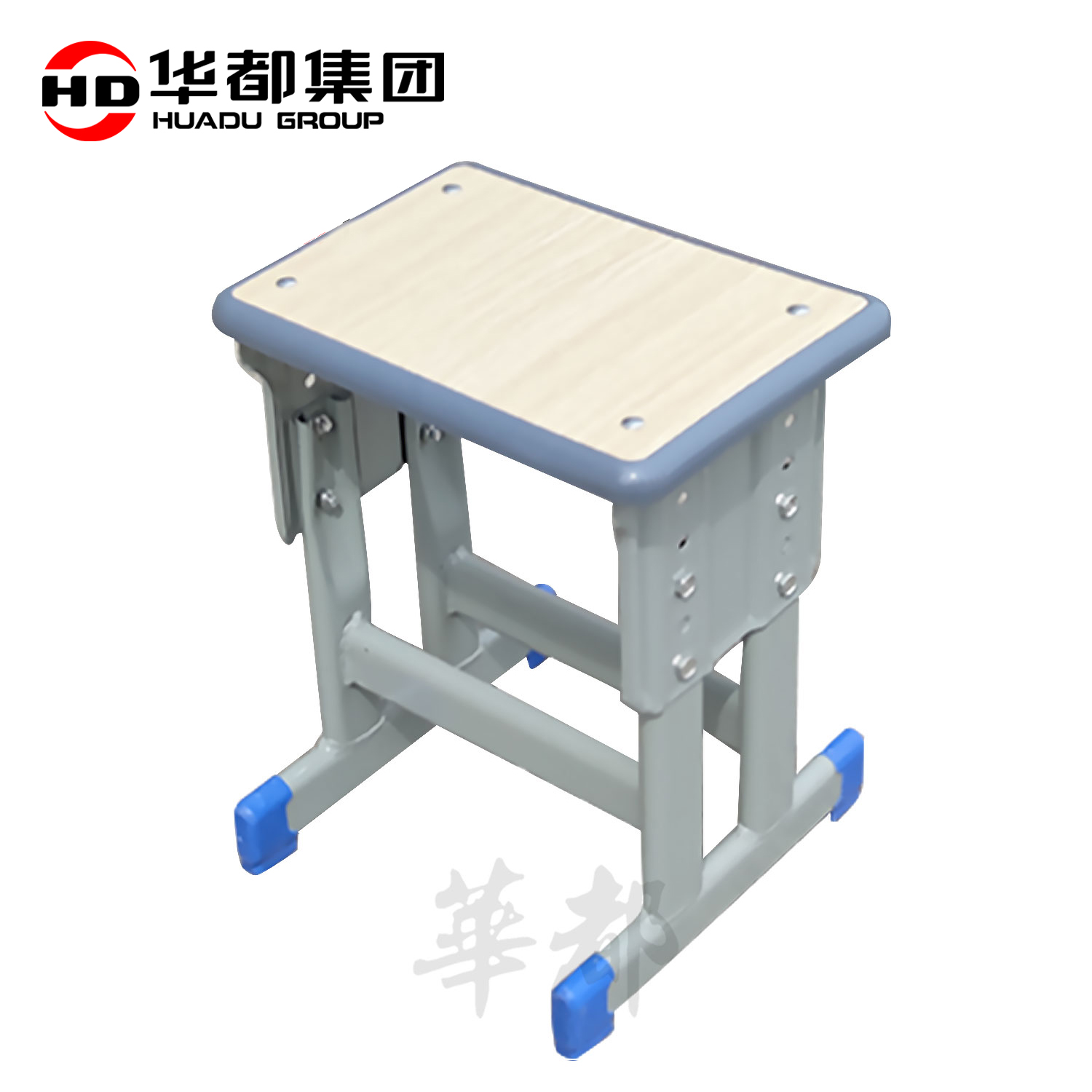 华都HDKZ-06 升降双腿课桌凳套装华都学生课桌椅学校可躺椅午休椅培训桌ABS桌面双斗课桌课凳课椅教室高清大图