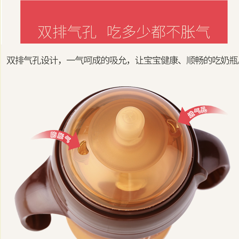 纳米银宝宝全硅胶奶瓶防摔宽口径新生婴儿仿真母乳戒奶断奶神器超软250ml