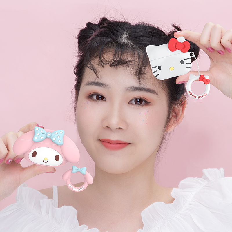airpodspro保护套三代hellokitty可爱硅胶软壳airpods美乐蒂耳机套粉色苹果无线耳机套创意