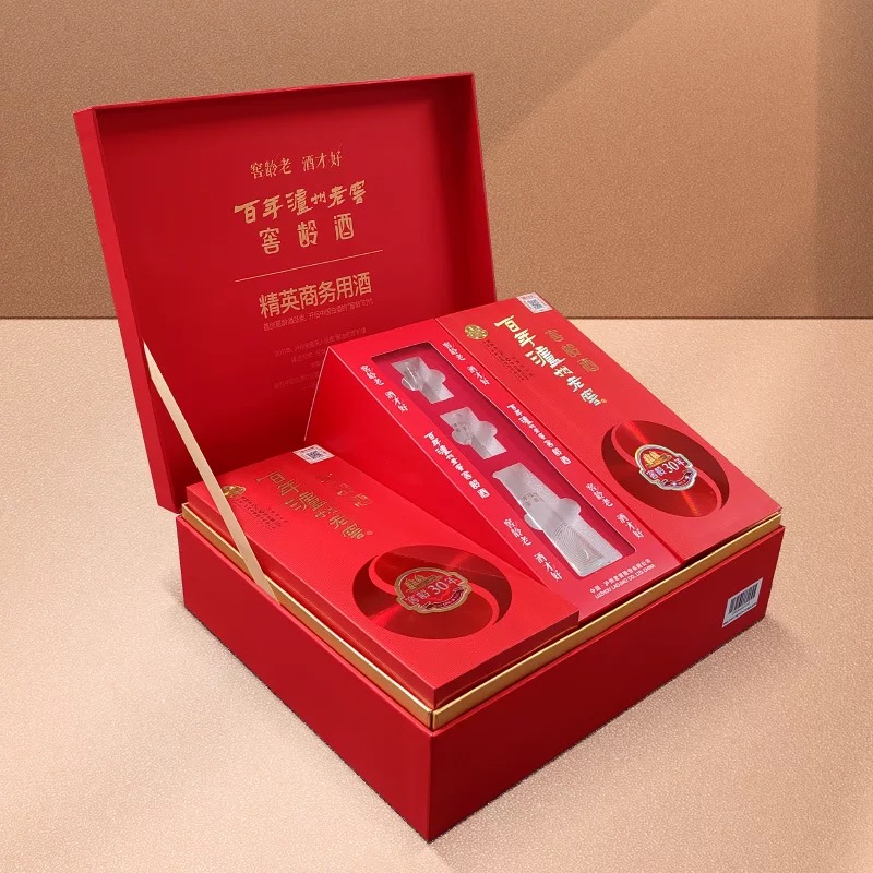 泸州老窖窖龄30年 52度500ml*2瓶带酒杯礼盒装 浓香型白酒高清大图
