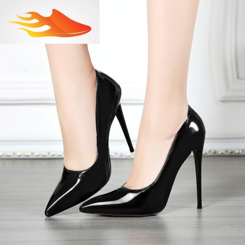 fishbasket大码超高跟鞋细跟尖头浅口单鞋特大号女鞋40434142444546