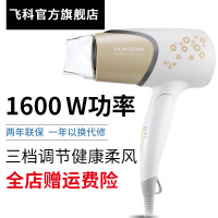 飞科电吹风机FH6259电风吹家用吹风筒罩恒温负离子宠物大功率冷热风可折叠便携式 宿舍家用差旅1600W功率