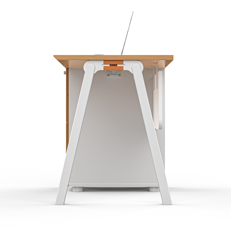 高乐昇奥钢架办公桌带三抽柜ZH3001办公桌张高清大图