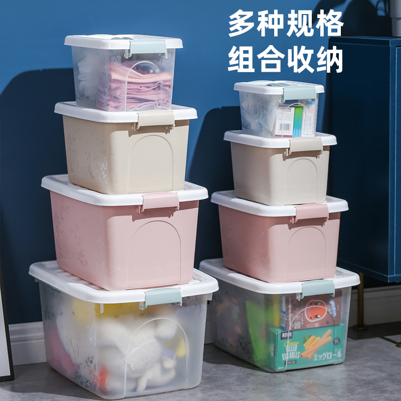[补贴10%]收纳箱家用塑料衣服整理神器玩具盒子储物筐周转箱置物大容量杂物高清大图