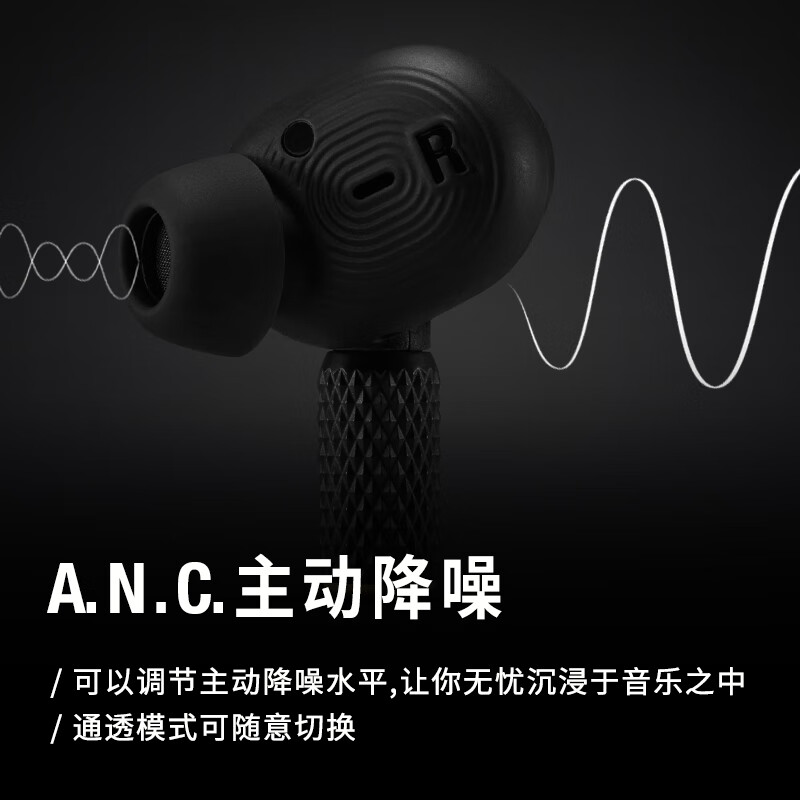 MARSHALL(马歇尔)MOTIF II ANC耳机真无线主动降噪防水长续航无线蓝牙耳麦 黑色高清大图