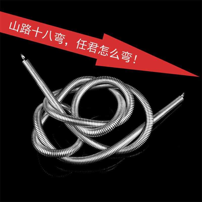 汐岩线管方钢加长弹簧弯管器 电工冷弯电线管穿线管打弯器弯管弹簧 B管305中型6分25-1.5米高清大图