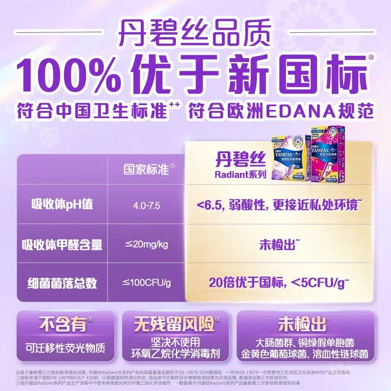 丹碧丝易推长导管式卫生棉条21支(普通14+大流量7)棉条卫生巾京东自营