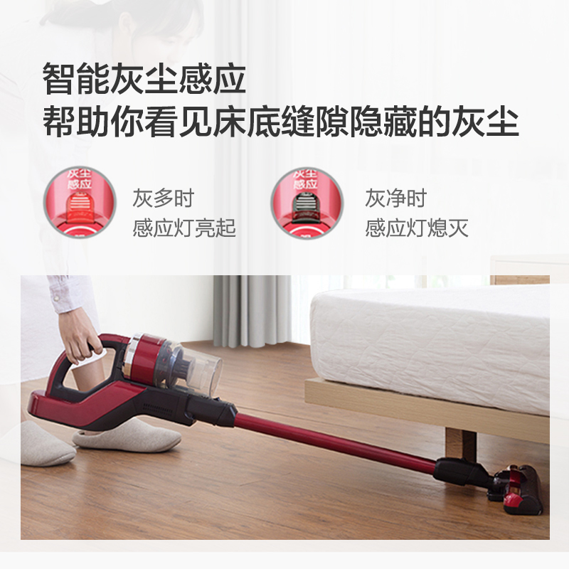东芝(TOSHIBA)吸尘器VC-CL1400AC(R)家用无线手持吸尘器 强力大功率车用小型吸尘机 易清洗可视尘杯