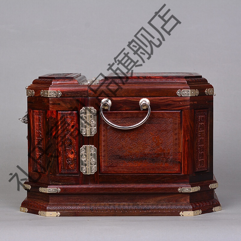 礼氏嘉复古装饰红木新娘古风首饰盒木质结婚陪嫁妆中式复古中国风大