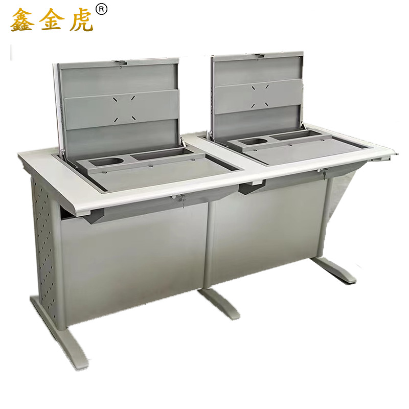 鑫金虎翻转电脑桌双人位R9 1600*600*7550mm高清大图