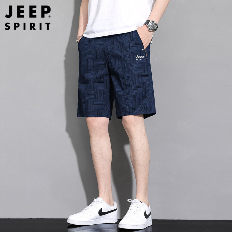 JEEP/吉普男夏季薄款裤子男五分裤宽松休闲短裤男户外运动