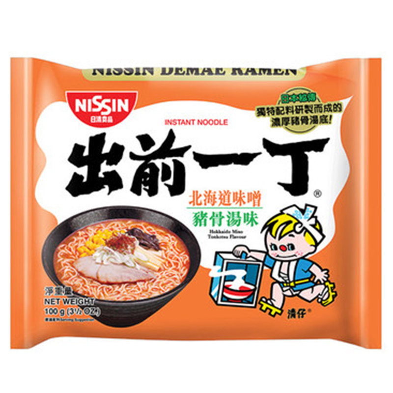 香港进口日清 出前一丁 北海道味噌猪骨汤味100g网红方便面泡面速食