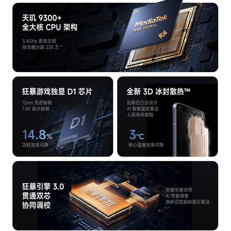 小米Redmi K70 至尊版 冰璃蓝 16GB +512GB 天玑9300+性能芯 IP68防尘防水 新一代1.5K屏 5G手机