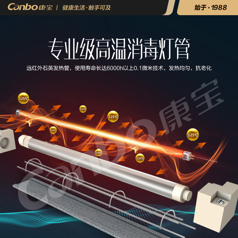 康宝(canbo) XDZ90-E11EA(ZTP108E-11EA) 嵌入式 家用红外线消毒柜碗筷餐具厨房消毒柜