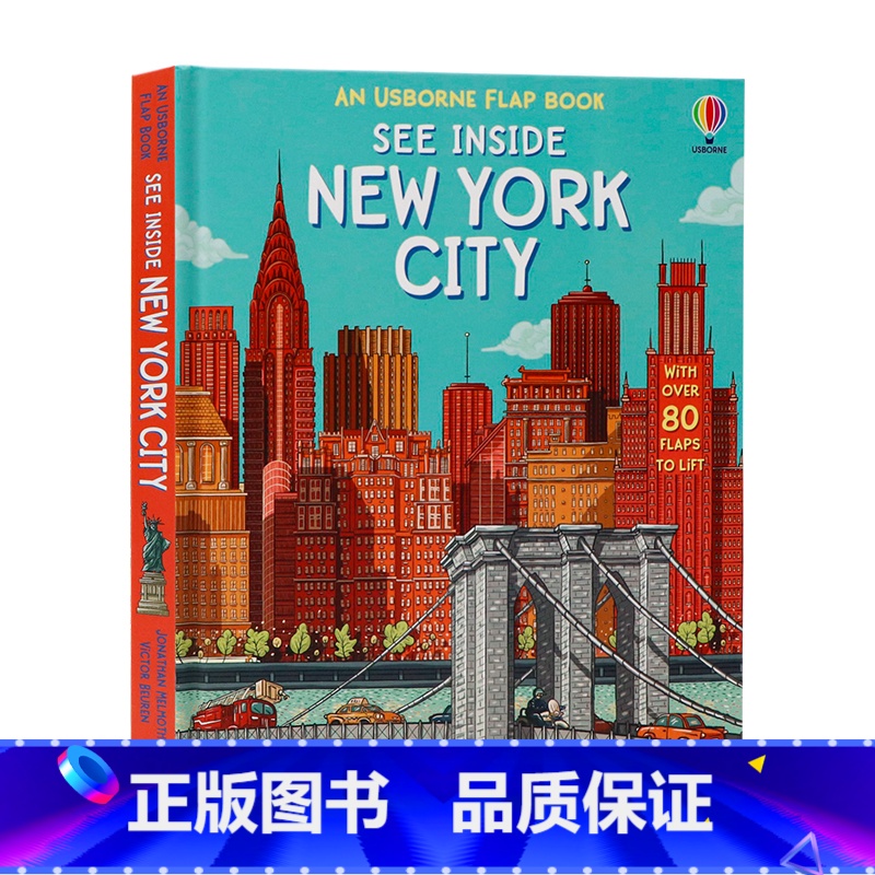 【正版】Usborne看里面系列翻翻书 纽约 See Inside New York City 英文原版绘本 立体书早