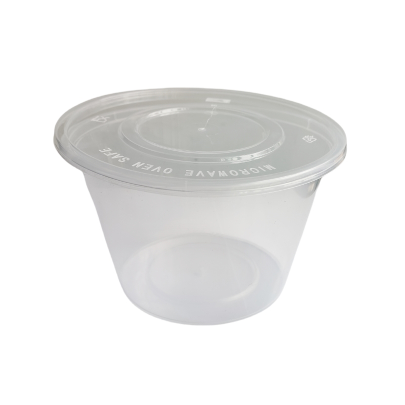 曼迩丹 一次性餐盒 圆形750ml带盖 /个高清大图