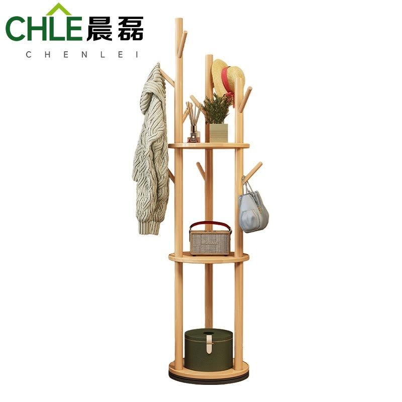 晨磊 衣帽架 40*40*165(原木色) 个图片