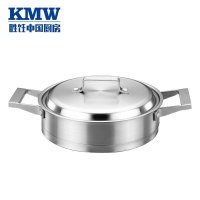 KMW 晶品复底煎锅(方柄)/24CMKMW-E-GJ057 平底锅牛排锅煎锅 少油烟防焦糊304不锈钢锅炉灶通用锅具