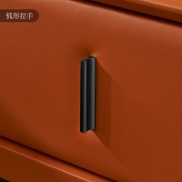 三圣 床头柜北欧轻奢简约现代卧室简易铁艺床头柜皮质床头柜小户型