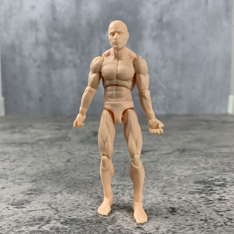 人体模型美术人偶绘画素体工具头雕刻雕3.7寸10cm男女关节可动高清大图