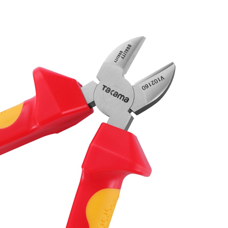 takama 高松 VDE绝缘耐压斜嘴钳偏口钳电子剪钳6英寸 v102160高清大图